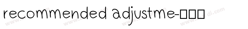 recommended adjustme字体转换